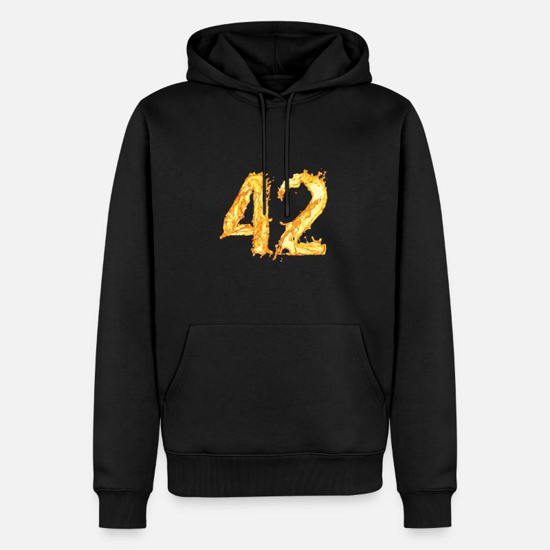42e anniversaire « Yellow Water Splash » - Sweat à capuche Premium bio Homme - noir