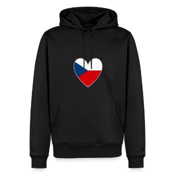 Tschechien Czechia Herz Prag - Männer Premium Bio Hoodie - Schwarz - Vorne - Nico (187cm)