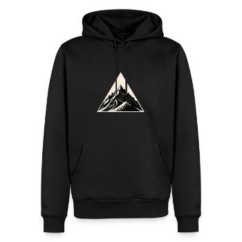 montagne, escalade, alpiniste - Sweat à capuche Premium bio Homme - noir - Devant - Nico (187cm)