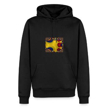 Rumänien Flagge Bukarest - Männer Premium Bio Hoodie - Schwarz - Vorne - Nico (187cm)