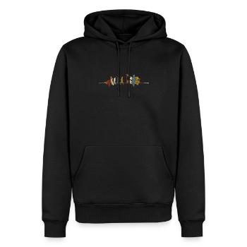 Retro Schlagzeuger Evolution Batteur - Sweat à capuche Premium bio Homme - noir - Devant - Nico (187cm)