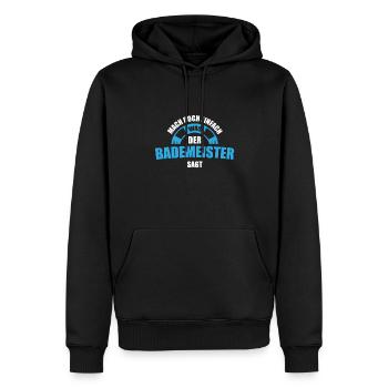 Bademeister Rettungsschwimmer Schwimmmeister - Männer Premium Bio Hoodie - Schwarz - Vorne - Nico (187cm)