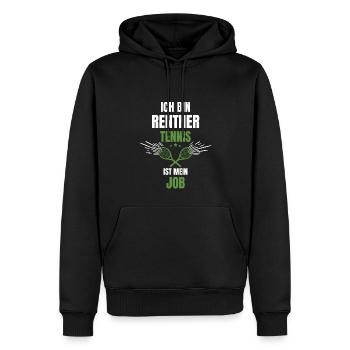 Tennis Tennisspieler Rentner Ruhestand - Männer Premium Bio Hoodie - Schwarz - Vorne - Nico (187cm)
