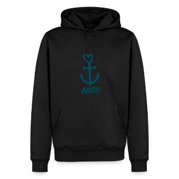 Anker Maritime Meer Segeln - Männer Premium Bio Hoodie - Schwarz - Vorne - Nico (187cm)