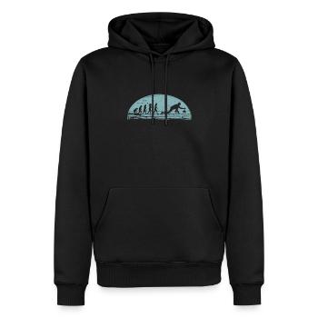 Eisstock Stockschiessen Eisstockschießen - Männer Premium Bio Hoodie - Schwarz - Vorne - Nico (187cm)