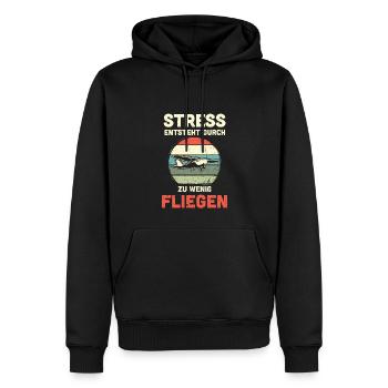 Modellflugzeug Modellflieger Modellbau Flugzeug - Männer Premium Bio Hoodie - Schwarz - Vorne - Nico (187cm)