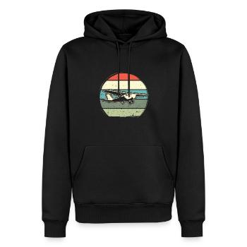 Modèle réduit d’avion modèle réduit d’avion - Sweat à capuche Premium bio Homme - noir - Devant - Nico (187cm)