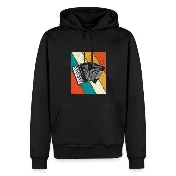Accordion Styrian Harmonica Accordion - Men’s Premium Organic Hoodie - black - Front - Nico (187cm)