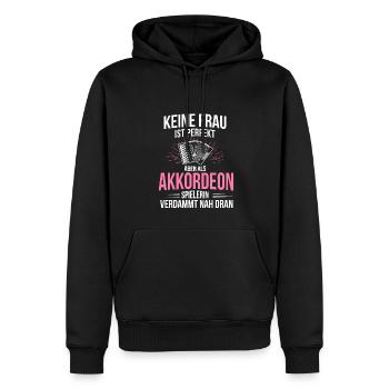 Ziehharmonika Steirische Harmonika Akkordeon - Männer Premium Bio Hoodie - Schwarz - Vorne - Nico (187cm)