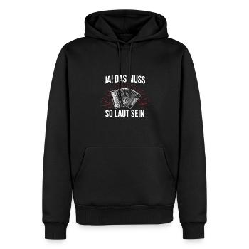 Ziehharmonika Steirische Harmonika Akkordeon - Männer Premium Bio Hoodie - Schwarz - Vorne - Nico (187cm)