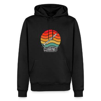 Clarinet Clarinet player Clarinetist - Men’s Premium Organic Hoodie - black - Front - Nico (187cm)