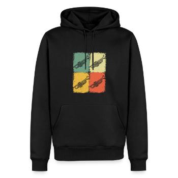Trompettiste trompettiste Trompettiste - Sweat à capuche Premium bio Homme - noir - Devant - Nico (187cm)