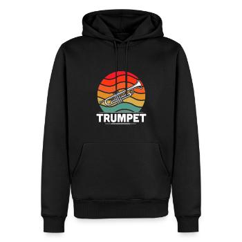 Trumpet Trumpet Player Trumpeter - Men’s Premium Organic Hoodie - black - Front - Nico (187cm)