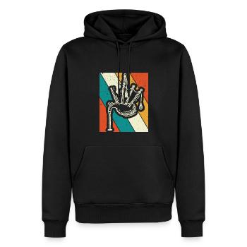 Cornemuse Cornemuse Cornemuse - Sweat à capuche Premium bio Homme - noir - Devant - Nico (187cm)