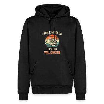 Waldhorn Waldhornspieler Waldhornist - Männer Premium Bio Hoodie - Schwarz - Vorne - Nico (187cm)