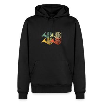 Waldhorn Waldhornspieler Waldhornist - Männer Premium Bio Hoodie - Schwarz - Vorne - Nico (187cm)