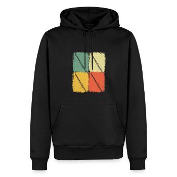 Flûtiste Flûtiste - Sweat à capuche Premium bio Homme - noir - Devant - Nico (187cm)