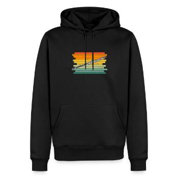 Flûtiste Flûtiste - Sweat à capuche Premium bio Homme - noir - Devant - Nico (187cm)