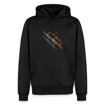 Basson Basson Bassoniste Bassoniste - Sweat à capuche Premium bio Homme - noir - Devant - Nico (187cm)