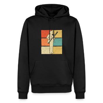 Basson Basson Bassoniste Bassoniste - Sweat à capuche Premium bio Homme - noir - Devant - Nico (187cm)