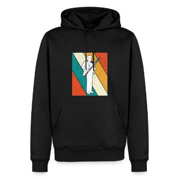 Basson Basson Bassoniste Bassoniste - Sweat à capuche Premium bio Homme - noir - Devant - Nico (187cm)