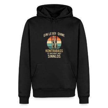 Kontrabass Kontrabassspieler Kontrabassist - Männer Premium Bio Hoodie - Schwarz - Vorne - Nico (187cm)