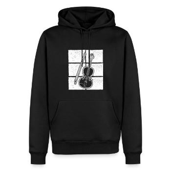 Violon Violoniste Violoniste - Sweat à capuche Premium bio Homme - noir - Devant - Nico (187cm)