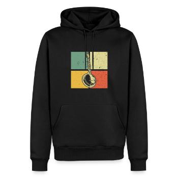 Banjo Banjo joueur Banjoïste - Sweat à capuche Premium bio Homme - noir - Devant - Nico (187cm)