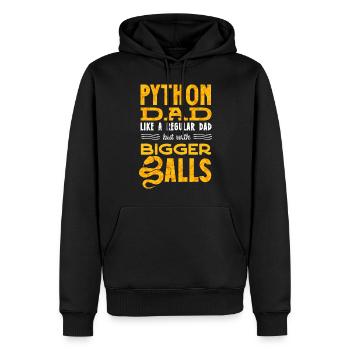 Banana Ball Python Herpetologist Python dad - Men’s Premium Organic Hoodie - black - Front - Nico (187cm)