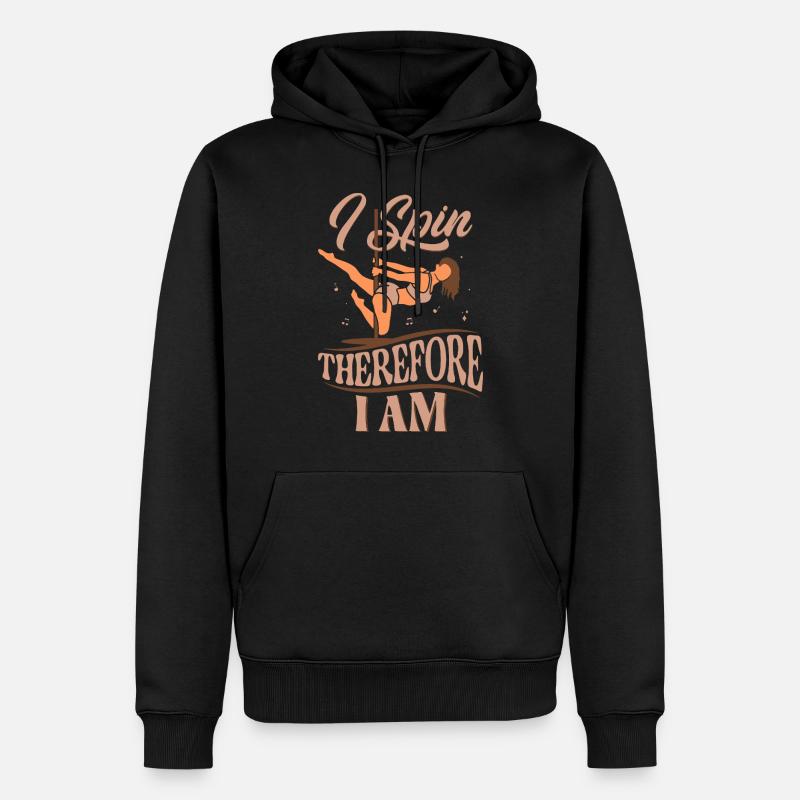 I spin therefore I am - Männer Premium Bio Hoodie - Schwarz
