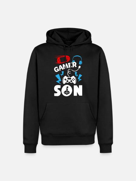 Gamer Son - Men’s Premium Organic Hoodie - black