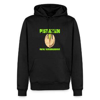 Pistazien, meine Gehirnnahrung - my brain food - Männer Premium Bio Hoodie - Schwarz - Vorne - Nico (187cm)