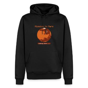 Mission vers Mars ! - Sweat à capuche Premium bio Homme - noir - Devant - Nico (187cm)