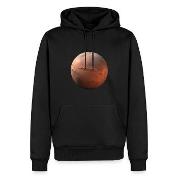 Planet Mars - Men’s Premium Organic Hoodie - black - Front - Nico (187cm)