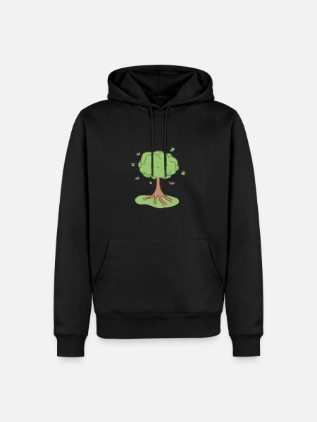 Cute tree - Men’s Premium Organic Hoodie - black