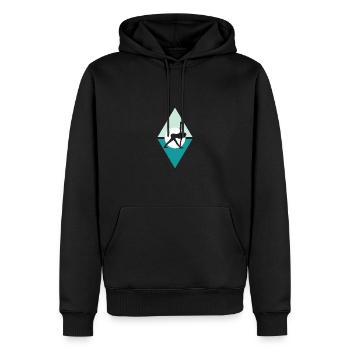 Mantra Yoga Barre - Männer Premium Bio Hoodie - Schwarz - Vorne - Nico (187cm)