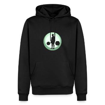 Weightlifting Deadlift Fitnessstudio - Männer Premium Bio Hoodie - Schwarz - Vorne - Nico (187cm)