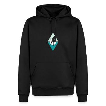 Hockey - Sweat à capuche Premium bio Homme - noir - Devant - Nico (187cm)