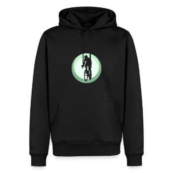 Cycling Cycling Cycling Route - Men’s Premium Organic Hoodie - black - Front - Nico (187cm)