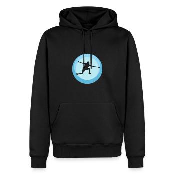 Badminton Drop Clear - Männer Premium Bio Hoodie - Schwarz - Vorne - Nico (187cm)