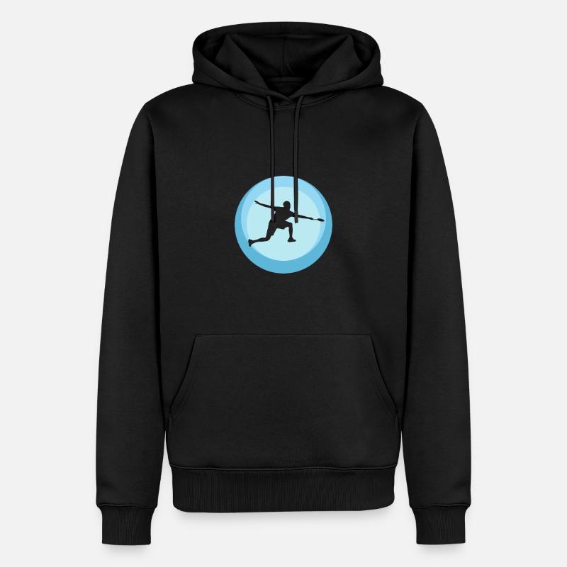 Badminton Drop Clear - Männer Premium Bio Hoodie - Schwarz
