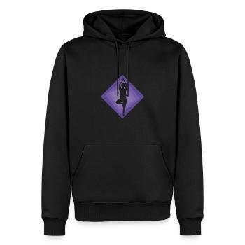 Vinyasa Mantra Barre - Männer Premium Bio Hoodie - Schwarz - Vorne - Nico (187cm)