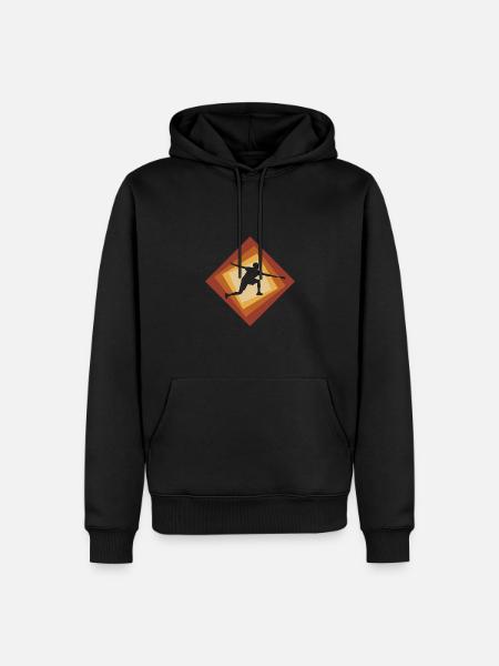 Drop Clear Badmintonspieler - Männer Premium Bio Hoodie - Schwarz