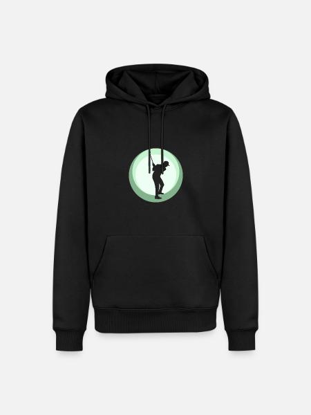 Golf Golfer Putting - Men’s Premium Organic Hoodie - black