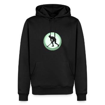 Bâton de hockey sur gazon Hockey en salle - Sweat à capuche Premium bio Homme - noir - Devant - Nico (187cm)