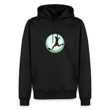 Football Football - Sweat à capuche Premium bio Homme - noir - Devant - Nico (187cm)