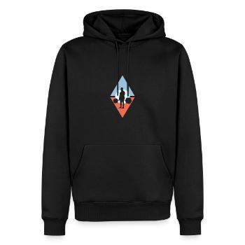 Weightlifting Fitnessstudio - Männer Premium Bio Hoodie - Schwarz - Vorne - Nico (187cm)