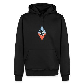 Fußball Kick - Männer Premium Bio Hoodie - Schwarz - Vorne - Nico (187cm)