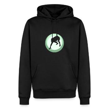 Arrière de football américain - Sweat à capuche Premium bio Homme - noir - Devant - Nico (187cm)