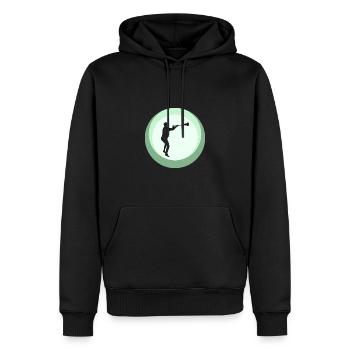 Lacrosse LSM - Sweat à capuche Premium bio Homme - noir - Devant - Nico (187cm)